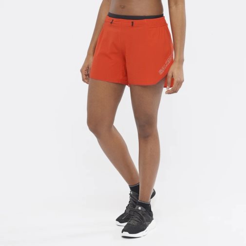 Red Salomon Sense Aero 5'' Women's Running Shorts | IE TU6045